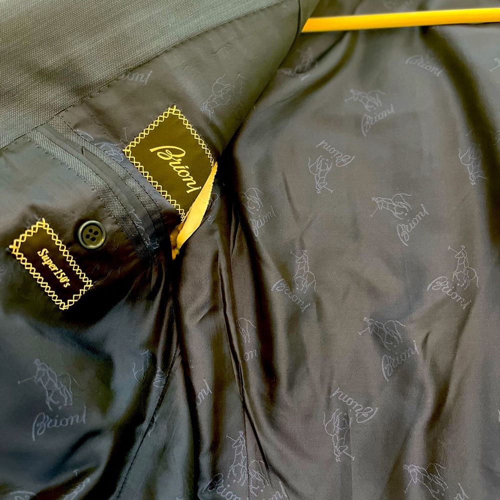 Navy Blue Brioni suit - pants and the jacket.